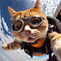 go-pro footage of a badass cat skydiving