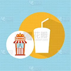杯,插画,碳酸饮料,电影票,一次性物品,相机,食品,票,图像,小吃