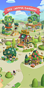 This may contain: an image of a cartoon town with lots of trees