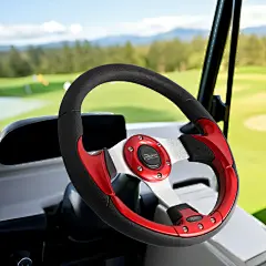 咔神-浅色高尔夫车方向盘-户外风1