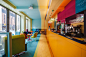 kolorama + bloogarden colorfully highlight cafein bistro interior