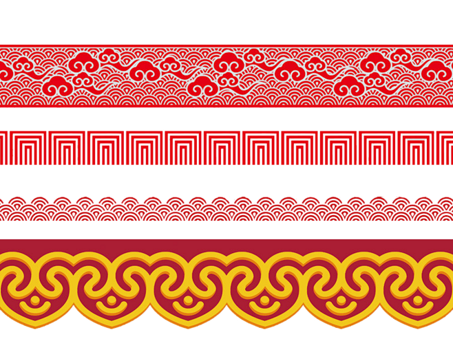 国潮风手绘边框底部装饰 (19)