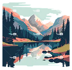 高山湖泊风景秀丽的自然摄影山景清澈见底的水-风景秀丽的高山湖泊，周围色彩缤纷