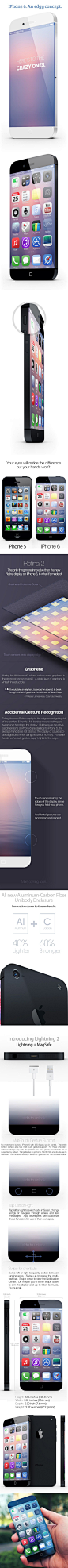 iPhone 6. An edgy concept. by JohnnyPlaid #iphone6 #designconcept #innovativedesign #mobileui
