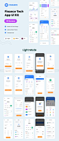 互联网金融钱包科技app应用ui界面设计开发素材模板源文件Fintech素材