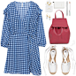 #backtoschool #wrapdress #blue #espadrilles #sandals #white #ootd #trend #summer #topset