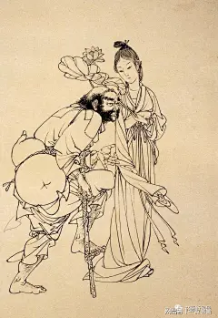 画谱丨 白描仕女画法示范讲解 : 画谱丨 白描仕女画法示范讲解,仕女,人物画,工笔,陈洪绶,绘画,衣纹