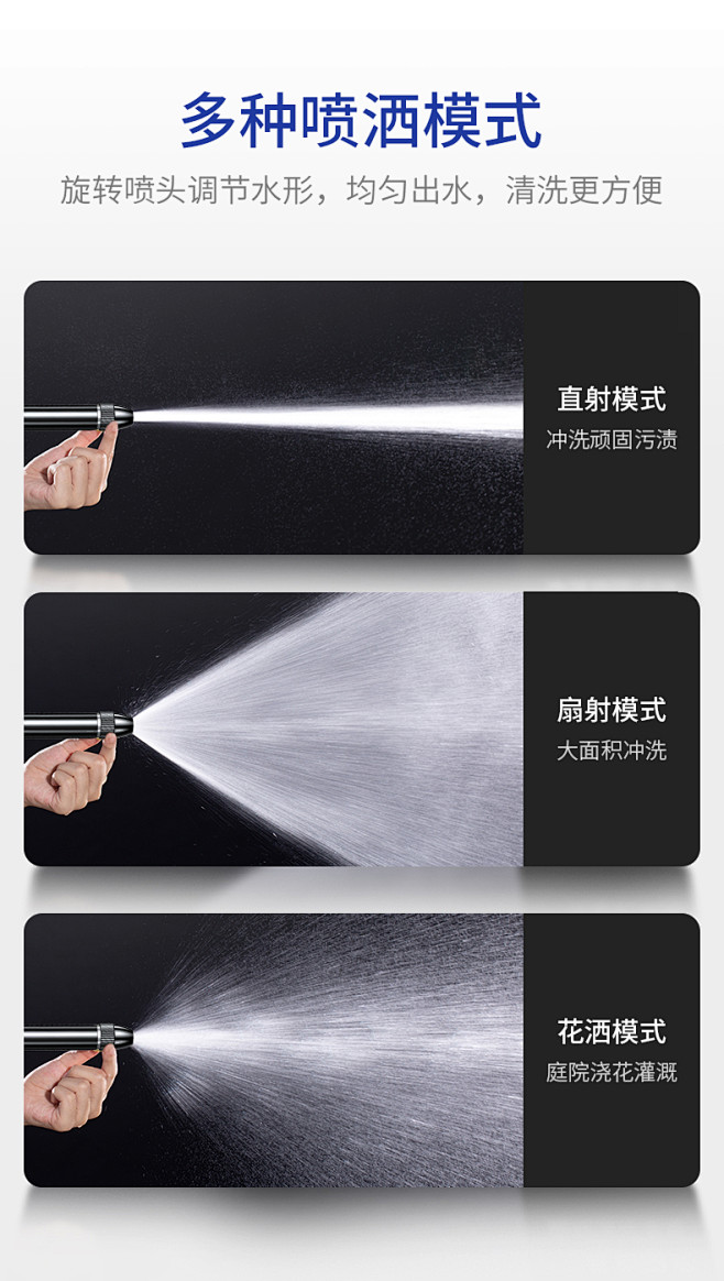 高压洗车水枪强力加压水抢增压水管汽车家用...