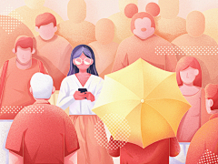 安大小姐姐采集到扁平风插画