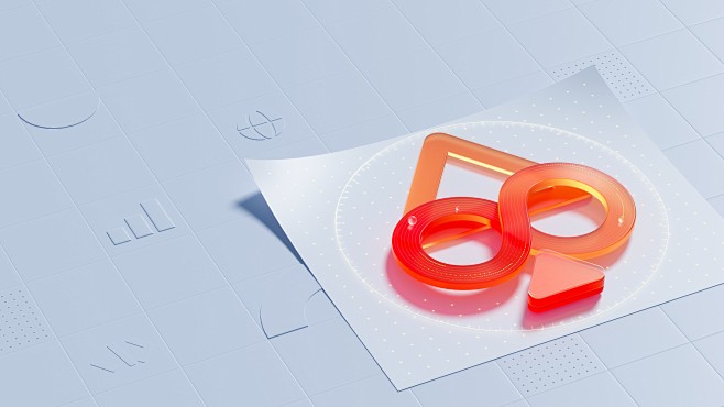 同花顺ppt模板3D封面