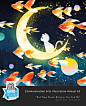 award Cat dream fantasy moon night Picture book