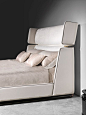 Double bed with upholstered headboard REVERIE by Visionnaire