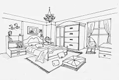手绘室内欧式布景高清素材 室内 布景 欧式 免抠png 设计图片 免费下载