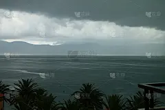 克罗地亚亚得里亚海的雷雨天气