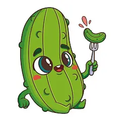 手绘泡菜卡通插画矢量图设计素材