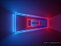 3D霓虹灯虚拟现实抽象迷幻的闪烁的背景超清素材 :  