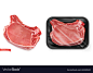 Beef meat fresh steak in the package food 3d