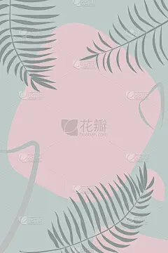 抽象模板与树叶为明信片或名片在一个现代风格。