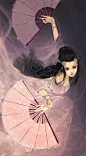 古风，插画，手绘，古装，古韵