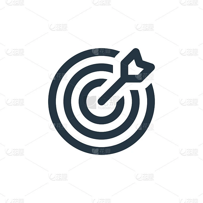 目标矢量图标孤立在白色背景。轮廓，细线目标图标，用于网站设计和移动，应用程序开发。细线目标轮廓图标矢素材-花瓣网