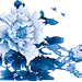 古代青花瓷图案花纹免扣元素