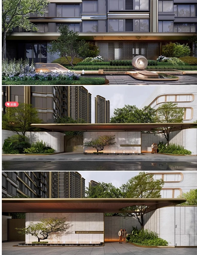 2023厦门建发大区景观方案文本现代园林住宅小区轻奢景观方案文本-花瓣网