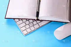 办公室,白色,空白的,桌子,仅一朵花,名片,咖啡杯,书桌,计算机,黑色