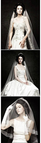 蕾丝 · 镶钻 · 长头纱，古典宫廷的气质婚纱系列