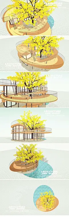 户外螺旋旋转观景平台民宿客栈树屋咖啡厅奶茶店木屋建筑SU模型-淘宝网