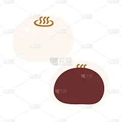 白温泉曼居手绘插画图标
