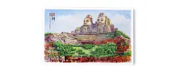创意旅行纪念品明信片 河南开封郑州旅游景点中原城市手绘创意卡片彩绘贺卡-tmall.com天猫