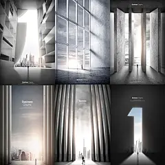 高端商务空间感房地产城市建筑一数字海报PSD分层设计素材504-淘宝网