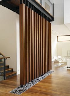 Timber screen wall w...