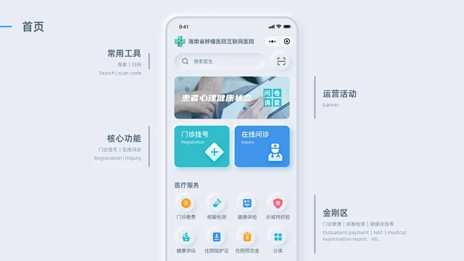 海南省肿瘤医院互联网医院微信小程序-APP-UICN用户体验设计平台-花瓣网