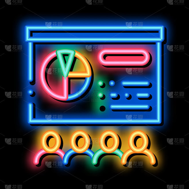 查看演示霓虹发光图标插图