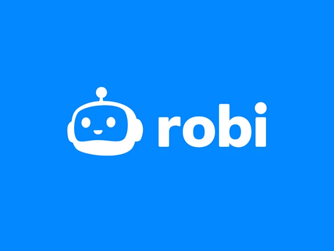 Ai robot logo design - Robi-花瓣网