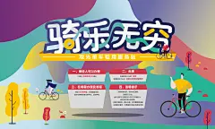 骑行活动骑乐无穷活动展板活动物料-志设网-zs9.com