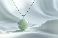 精美的古董玉石翡翠挂件摄影图片