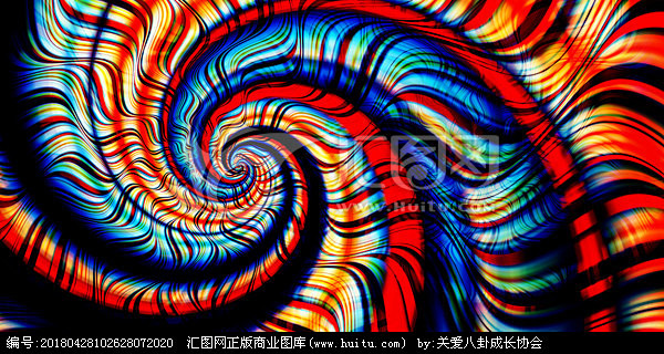 抽象螺旋花纹背景创意印花图案