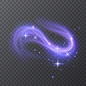 Premium Vector | Glow effect of purple color with stars power energy shining neon cosmic streaks magic design