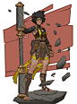 Hajari the Earth Shaper.
Unused character concept for Battlerite.