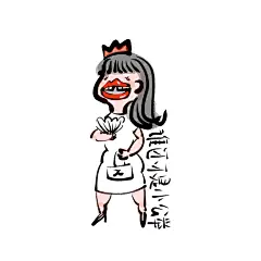 大红唇插画，女人，女神，女士，都是女啊