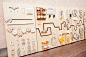 Montessori Furniture Wall Big Busy Board in Natural Colors for - Etsy