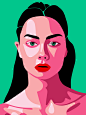 Portraits-人物形象插画/色块/色彩搭配/艺术/风格化