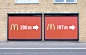 麦当劳广告牌,老外对M记快餐真够依赖的啊,以米来计算路程的