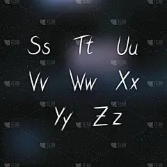 手绘字母ABC