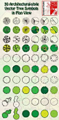 30 Vector Trees in Plan View: ADS FOLLOW US.