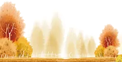【米图网-52mitu.com】绿色风景 树林 风景插画 手绘风景 手绘卡通 卡通风景 小清新 插画风景手绘卡通森林风景插画