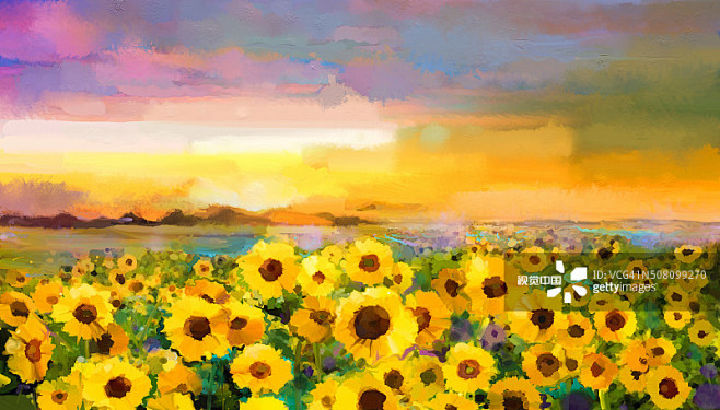 Oil painting yellow-...