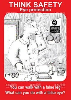 安全海报  - 源文件下载【酷图网】安全,海报,THINK,SAFETY,戴眼镜